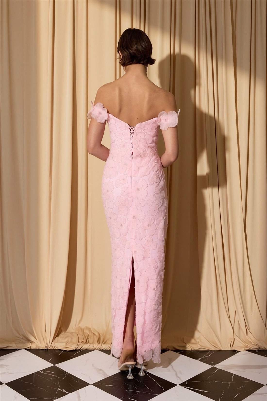 3-D Floral Lace Off-The Shoulders