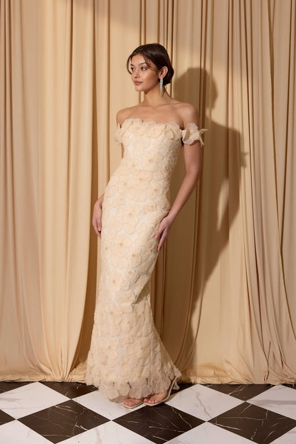 3-D Floral Lace Off-The Shoulders