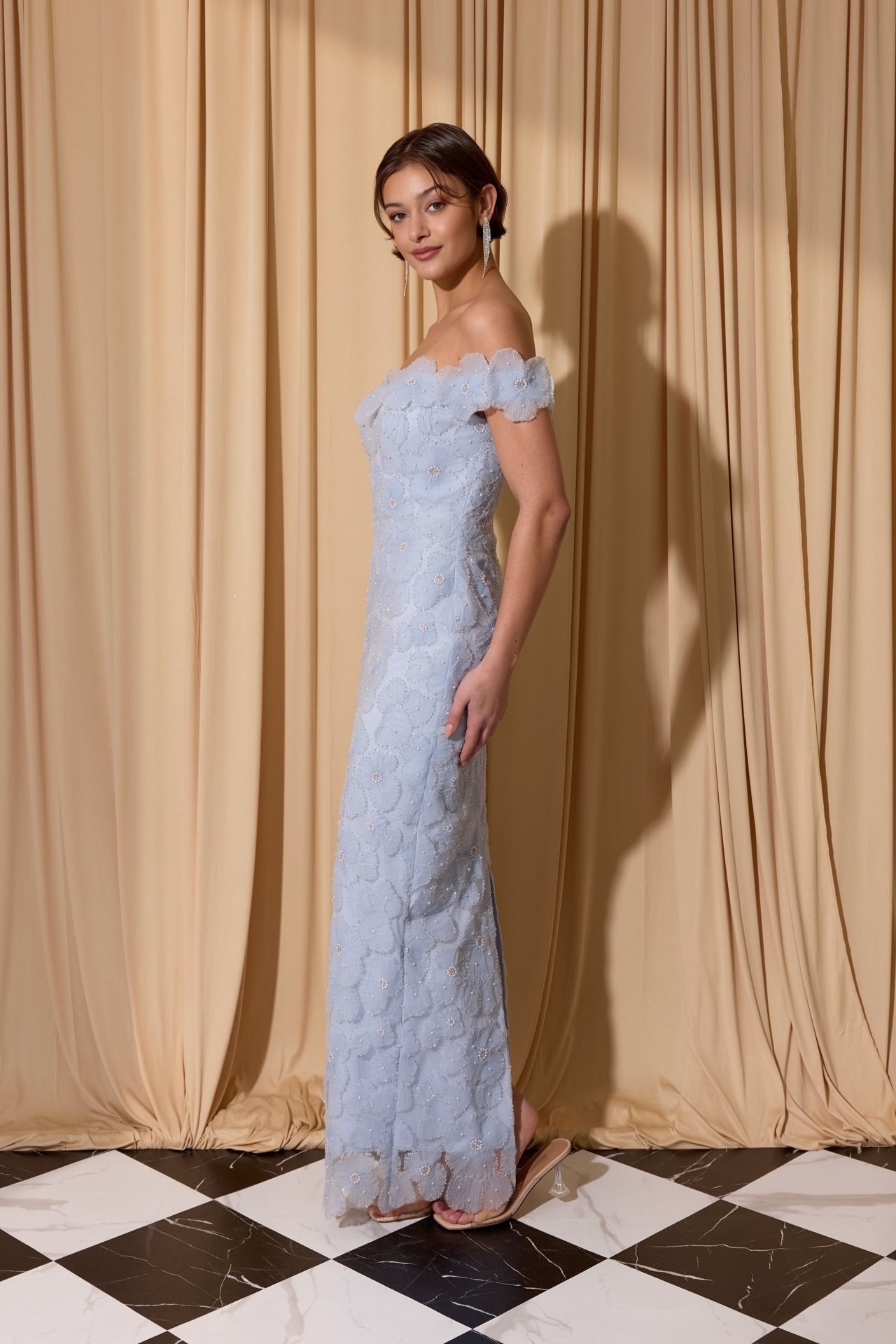 3-D Floral Lace Off-The Shoulders