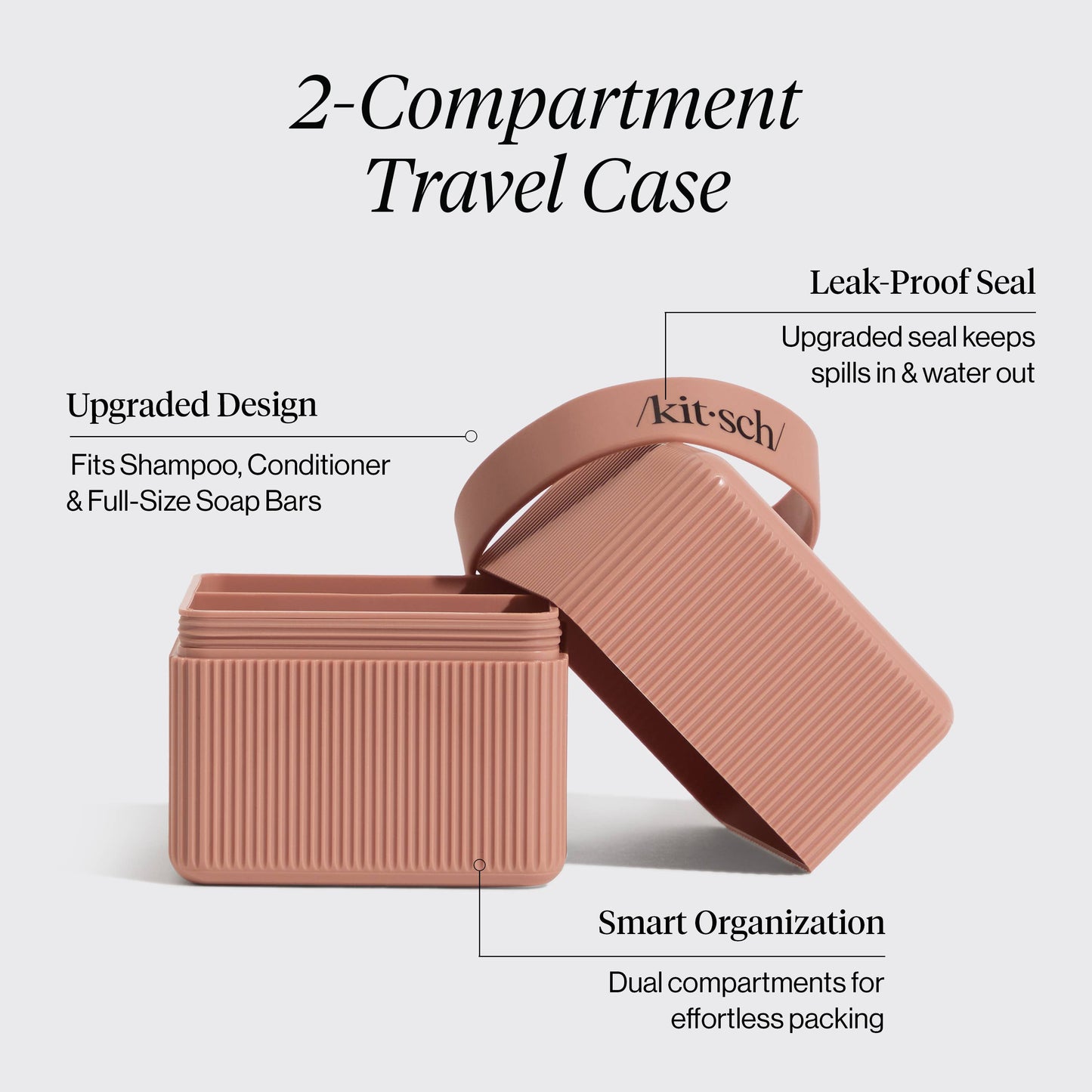 Compartment Travel Case - Terracotta