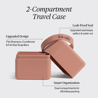 Compartment Travel Case - Terracotta