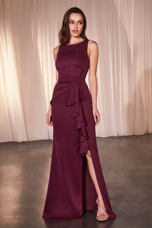 CH377-Fitted Neoprene Dress