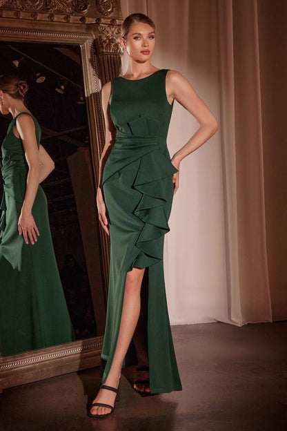 CH377-Fitted Neoprene Dress