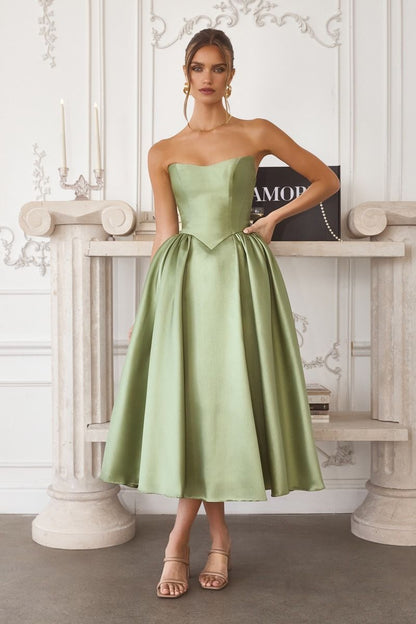 T822 Fit and Flare Midi Dress