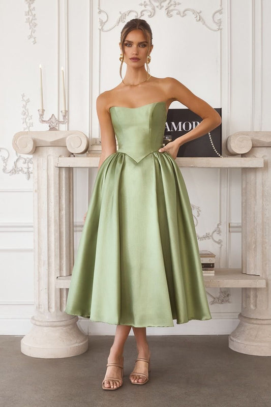 T822 Fit and Flare Midi Dress